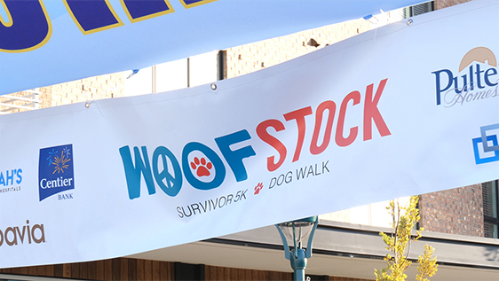 Woofstock 5K banner